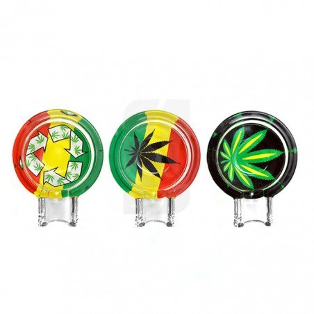Weed Leaf Crystal Ashtray 🔥 SMOKER ITEMS