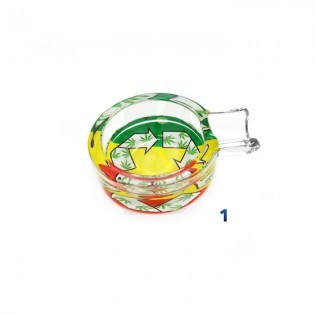 Cenicero Cristal Hojas Weed