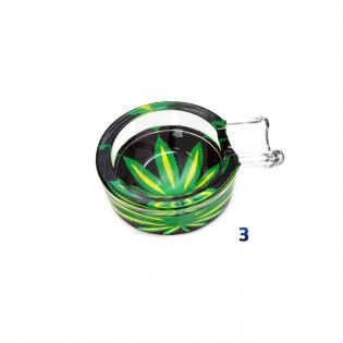 Cenicero de Hoja Weed de Cristal