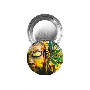 Round Box 5.5 cm Buddha Hemp Leaf