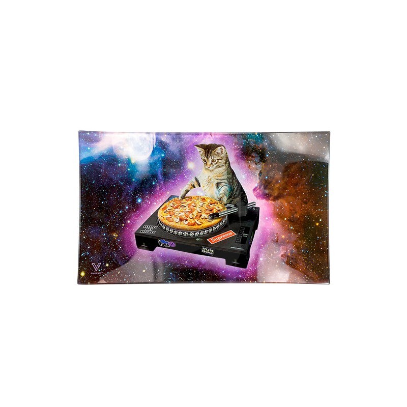Large DJ Cat Glass Rolling Tray Large DJ Cat Glass Rolling Tray