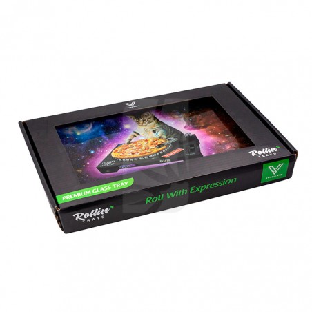 Large DJ Cat Glass Rolling Tray