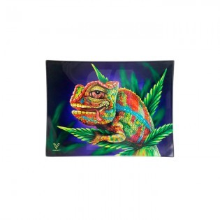 Stoned Chameleon Glass Rolling Tray 💚