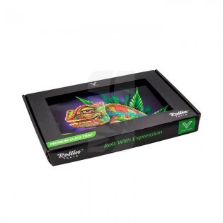 Small Stoned Chameleon Glass Tray