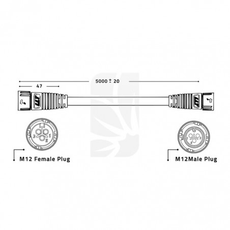 Cable de conexion LED LUMATEK 5 metros