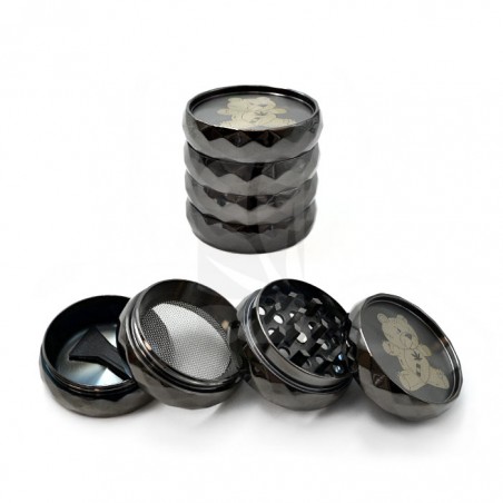 Black 4-Part Grinder ✨ BUY PARAPHERNALIA ONLINE