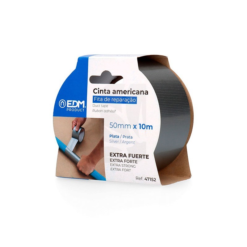 Cinta multiuso Americana 10m x 50mm. Gris Cinta multiuso Americana 10m x 50mm. Gris