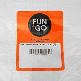 Pack 10 u. saco rafia 60 x 100 cm.