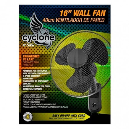 Ventilador de Pared de 40 cm. con cuerda CYCLONE