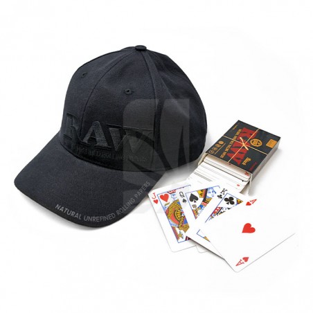 Gorra RAW Black on Black + Poker