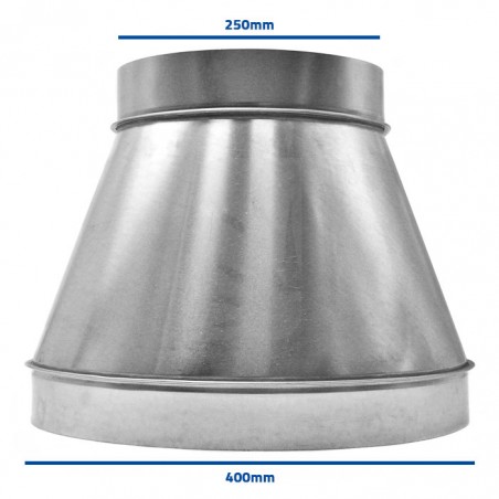 Acople Reducción Metal 400-250 mm.