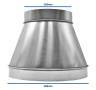 Acople Reducción Metal 400-250 mm. Acople Reducción Metal 400-250 mm.