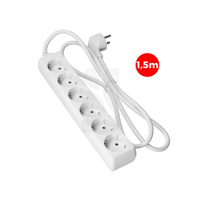 Base multiple 6 tomas schuko 1.5mts. Base multiple 6 tomas schuko 1.5mts.