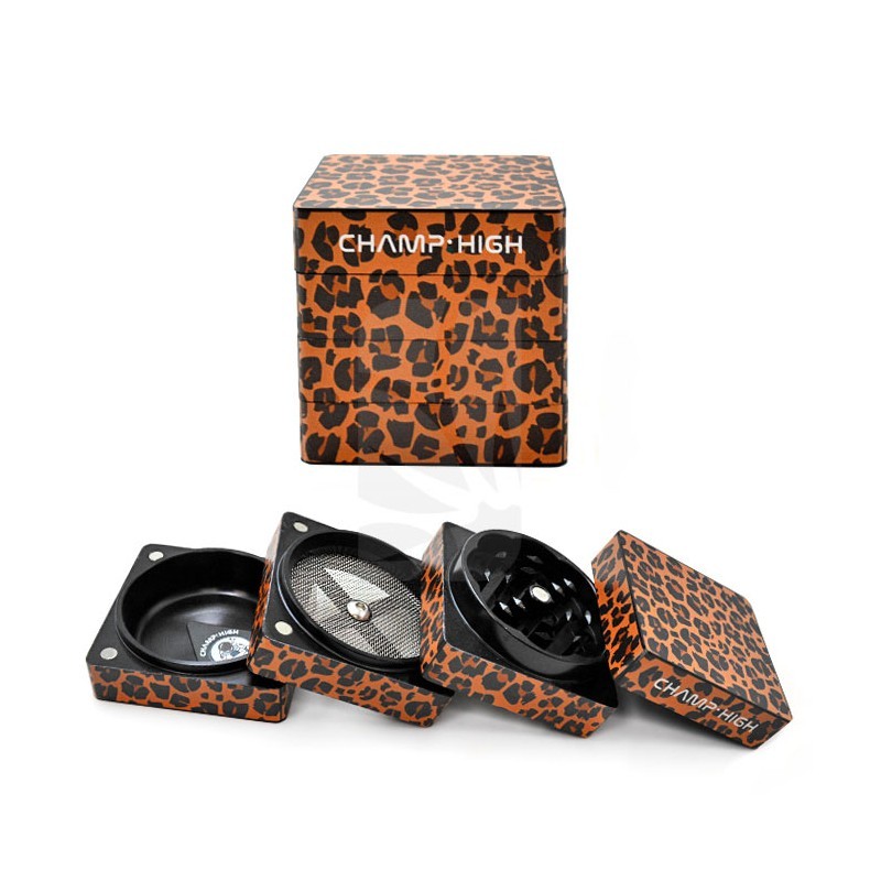 Grinder Cuadrado Leopard 4 partes Grinder Cuadrado Leopard 4 partes