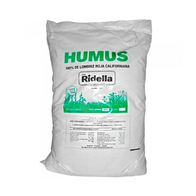 Humus de Lombriz 20 Kg Los Ridella Humus de Lombriz 20 Kg Los Ridella