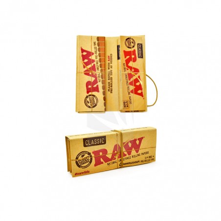 Papel de Liar Connoisseur 1 1/4 con Tips Prerolled de RAW