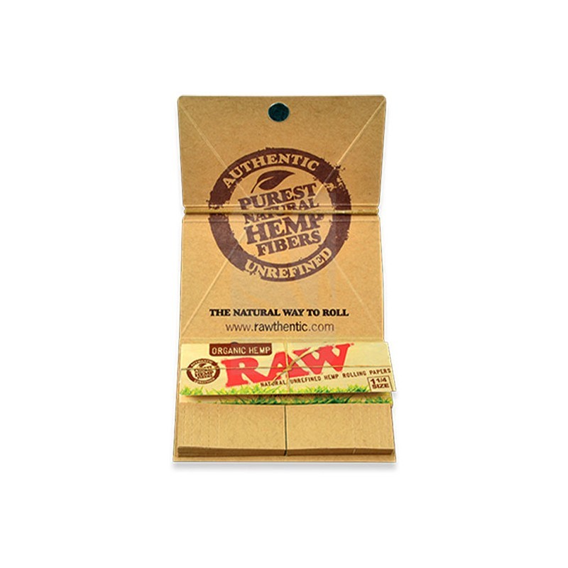 Raw 1 ¼ Orgánico papel de fumar (76x44mm), RAW