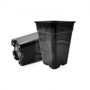 Cheap 5.5 liter black square pot || Online grow shop
