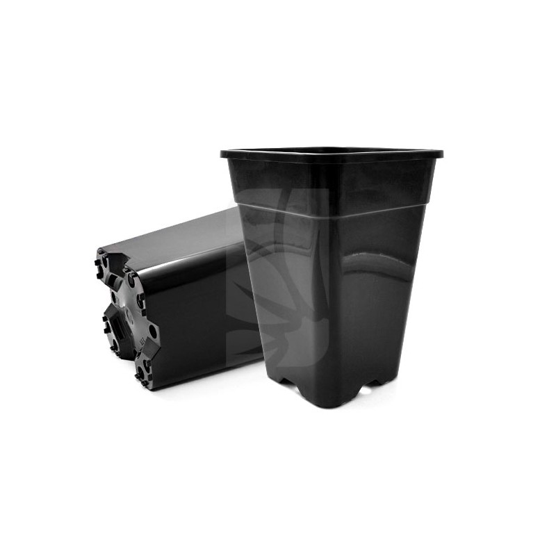 Schwarzer Quadratischer Topf 5,5 L – 18 x 18 x 25 cm