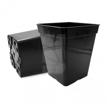 Cheap 11 Liter black square pot for indoor