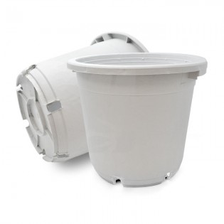 MACETA REDONDA BLANCA (35 X 26,5 CM)