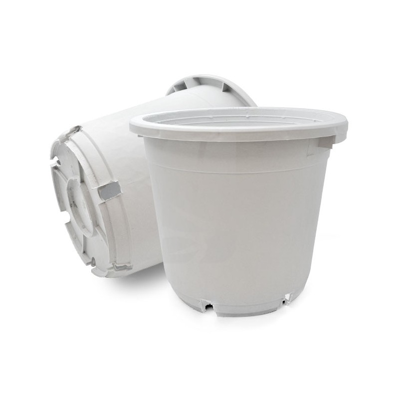 Maceta redonda blanca 15 Litros 35 x 26 cm Maceta redonda blanca 15 Litros 35 x 26 cm
