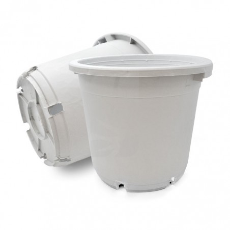 MACETA REDONDA BLANCA (35 X 26,5 CM)