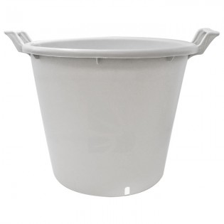 Buy 36-liter round white pot 42 x 36 cm.