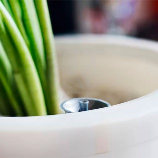 18 cm Hydro Planter. White ✅ SELF-WATERING POT - GARDENING