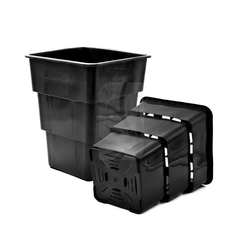 MACETA AIR MAX NEGRA 22 x 22 x 27 cm. 11 Litros. MACETA AIR MAX NEGRA 22 x 22 x 27 cm. 11 Litros.