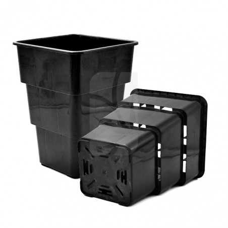 MACETA AIR MAX NEGRA 20 X 20 X 27 7 Litros