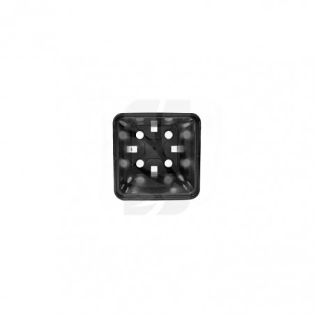 Schwarzer quadratischer Blumentopf 1 Liter 13x13x13 cm.