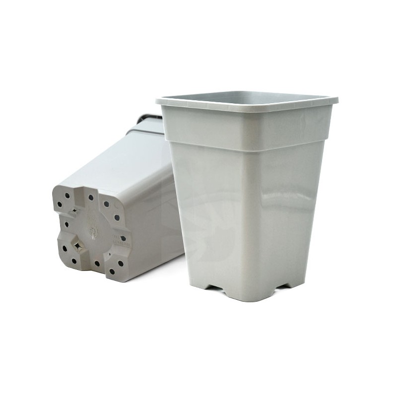 White Square Pot 20 x 20 x 27 cm (7 L)