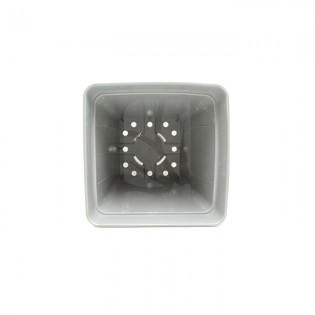 MACETA CUADRADA BLANCA 22x22x26 cm (11 Litros)