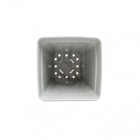 MACETA CUADRADA BLANCA 22x22x26 cm (11 Litros)
