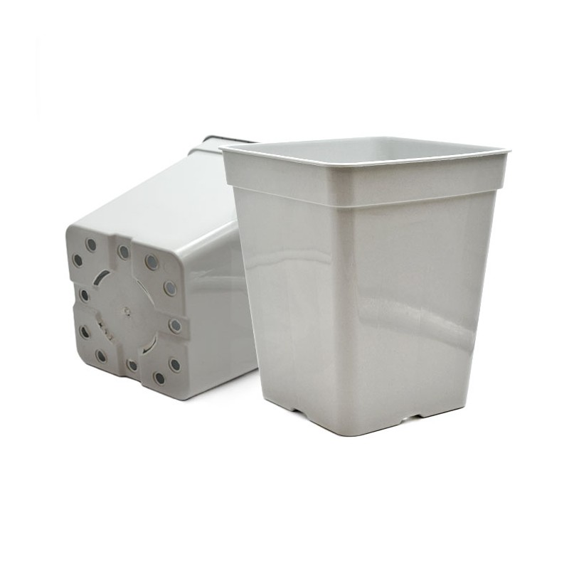 Pot Carré Blanc 22 x 22 x 26 cm (11 L)