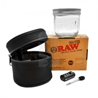 RAW Glass Jar with Cozy Sleeve 295 ml