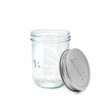 Raw Mason Jar 473 ml. Bote Cristal