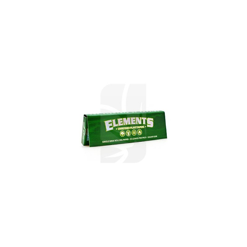 Papel de fumar Elements Green Single Wide