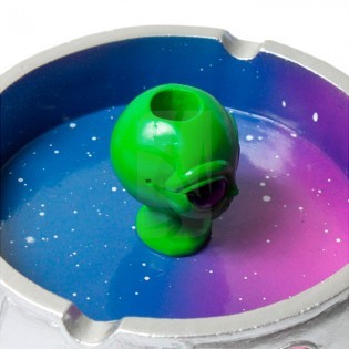 Cinzeiro Cabeça de Alien Verde