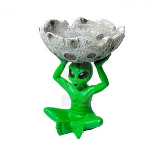 Cenicero Alien Verde en la Luna