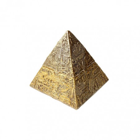 Golden Pyramid Ashtray with Lid 💛 PARAPHERNALIA
