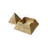 Goldener Pyramiden-Aschenbecher mit Deckel