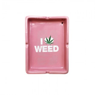 I Love Weed Rosa Aschenbecher