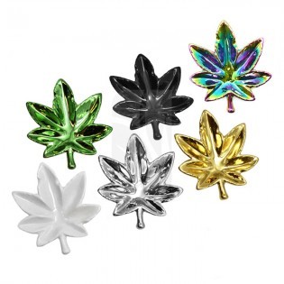 Cenicero de Leaf Colors de Porcelana hoja de marihuana