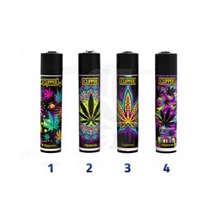 Mechero CLIPPER Neon Leaves 2