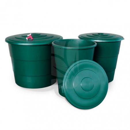 DEPÓSITO REDONDO VERDE 200L (Ø70 x 75 cm)