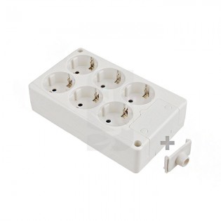 Comprar Base bipolar 6 tomas c/ T/T lateral 16A 250V