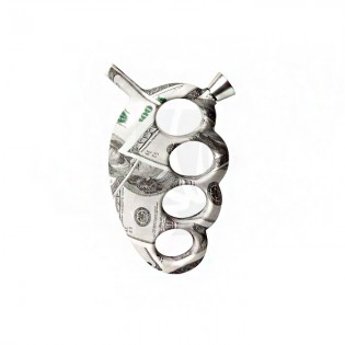 Knuckle Bubbler Pipe Dollar Print 🔥 SMOKER ACCESSORIES