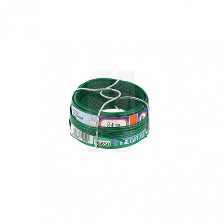 Green plastic-coated wire with dispenser 4mm x 50 m.